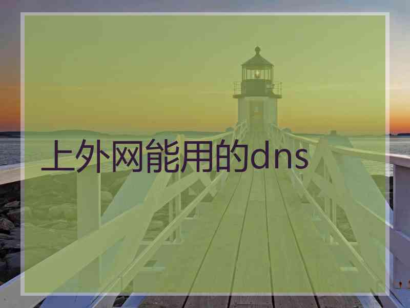 上外网能用的dns