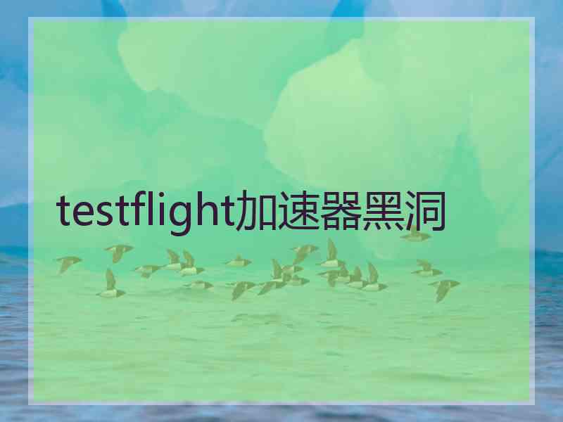 testflight加速器黑洞