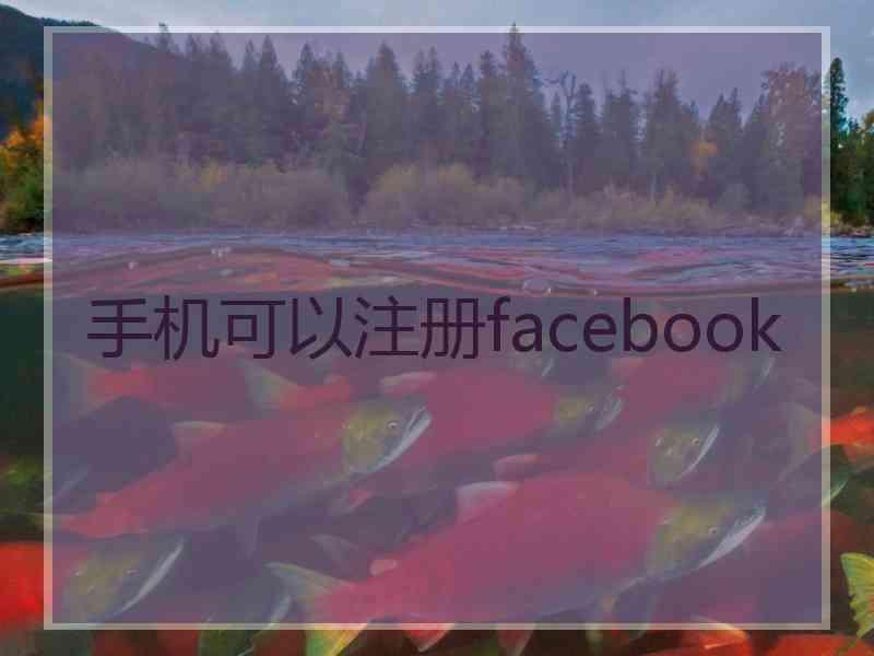 手机可以注册facebook