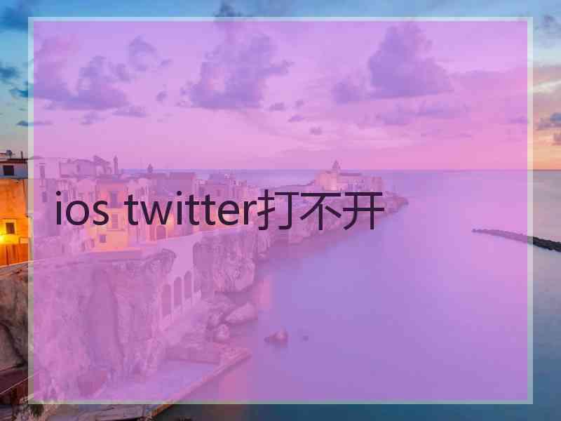 ios twitter打不开