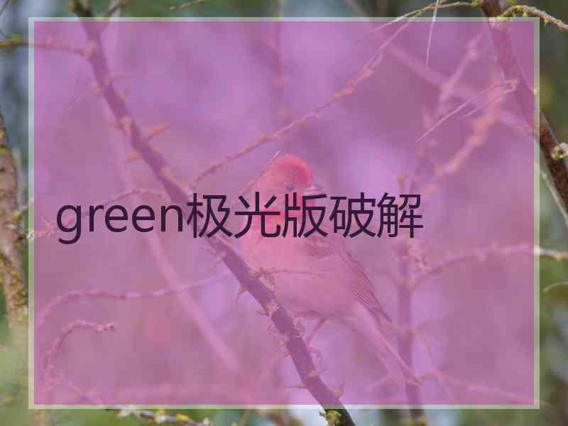 green极光版破解