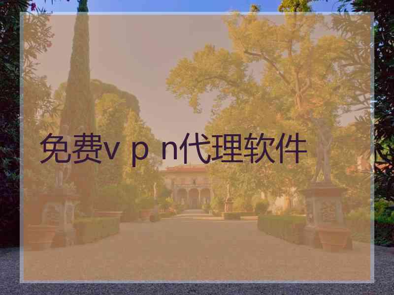 免费v p n代理软件