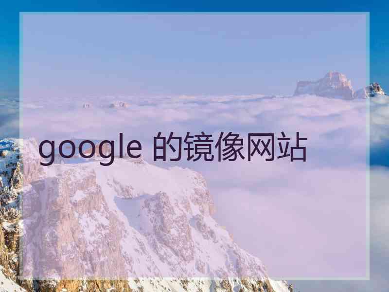 google 的镜像网站