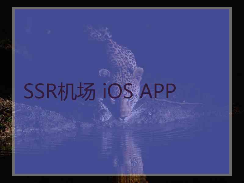 SSR机场 iOS APP