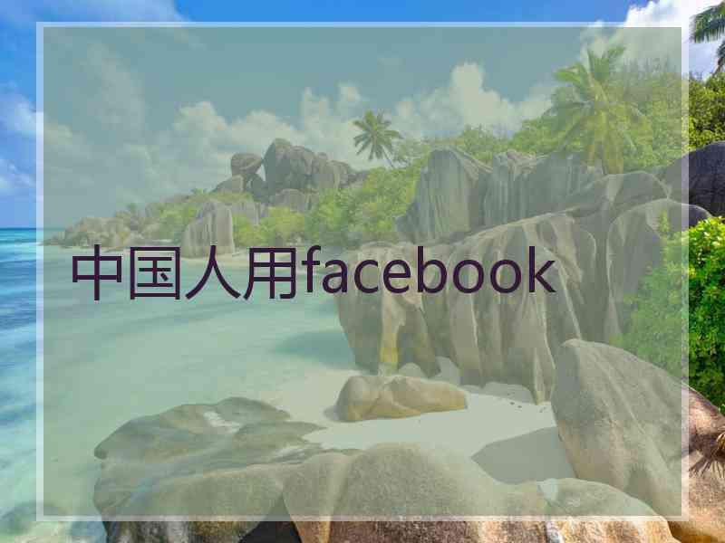 中国人用facebook